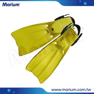 Aletas de natación de talón abierto con pala de goma suave para buceo - Product Image 3
