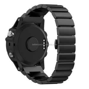 Correa de metal de acero inoxidable de 26 mm de ancho para <span class=keywords><strong>Garmin</strong></span> Band, correa de reloj de metal para <span class=keywords><strong>Garmin</strong></span> Fenix <span class=keywords><strong>3</strong></span> GMFNX3BBMB - Product Image 4