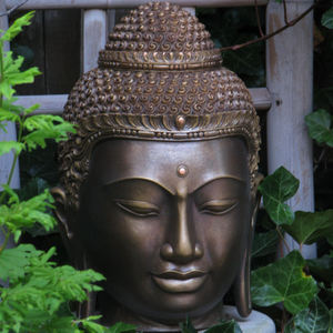 Grande sculpture de tête en bronze métallique, statue de tête de <span class=keywords><strong>Bouddha</strong></span> thaïlandais géante pour la décoration de jardin - Product Image 2