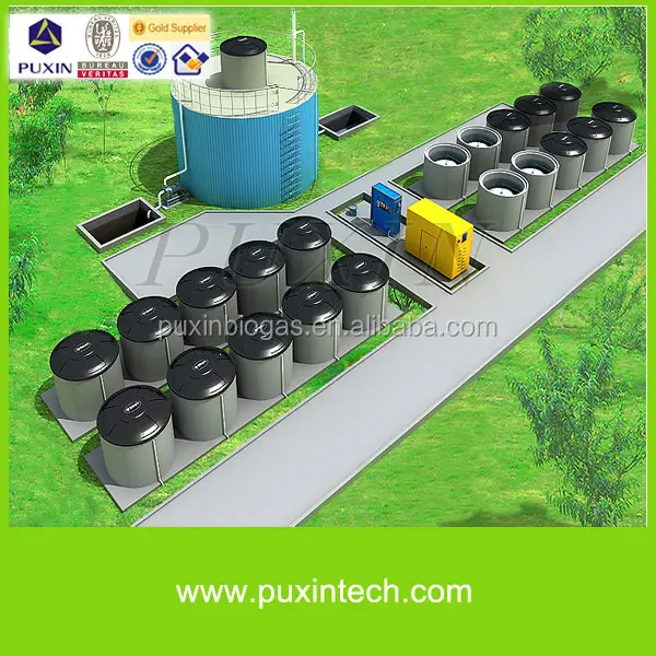 Биогазовая система PUXIN 100 м3, система создания биогаза, обработка отходов, тепловая средняя система, обработка анимационного навоза
