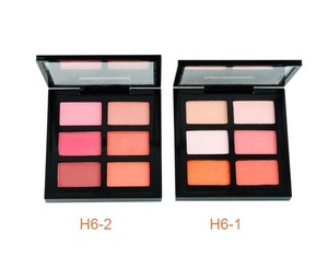 Minerales y polvo de 6 colores a prueba de agua paleta de <span class=keywords><strong>blush</strong></span> con rectángulo forma - Product Image 1