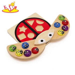 Jouets d'apprentissage en bois <span class=keywords><strong>Montessori</strong></span>-Jeu éducatif coloré pour enfants de 3 ans W13E075B - Product Image 4