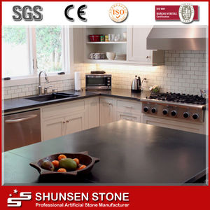 <span class=keywords><strong>Antiacide</strong></span> pur noir table top ou cuisine top quartz pierre SQC019 - Product Image 1
