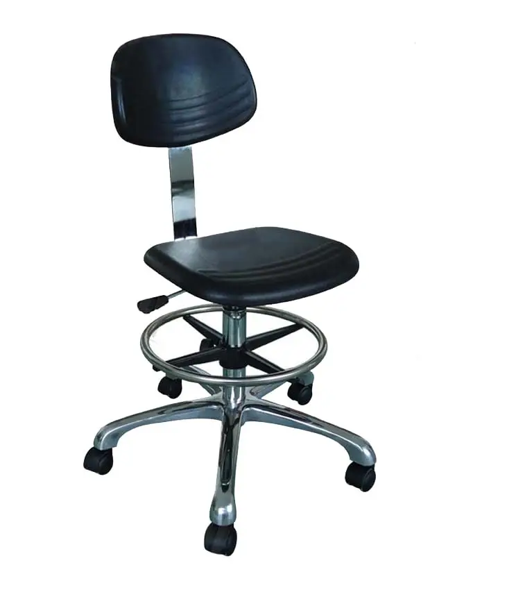 ESD Lab Swivel Chair/Industrial Safety Working ESD chair/ESD Black PU Foam Soft Office chair