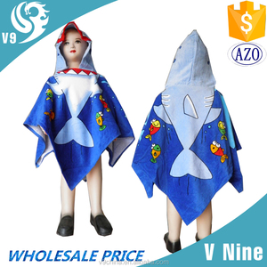 UPF50 + <span class=keywords><strong>Toalla</strong></span> de <span class=keywords><strong>playa</strong></span> poncho para niños con logo personalizado, estampado reactivo, sin AZO - Product Image 1
