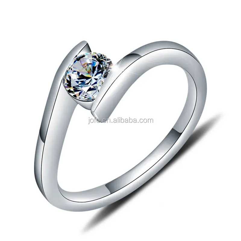 New New Arrival S925 Sterling Silver Diamond Rings European Style Silver Crystal Zirconia Engagement Ring