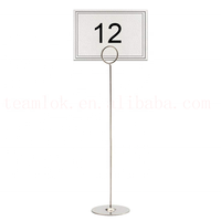 Porte-cartes de Table porte-cartes de lieu de mariage porte-cartes en acier inoxydable porte-Photo-ensemble de 12