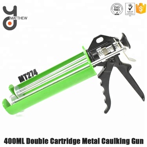 <span class=keywords><strong>Pistolet</strong></span> à calfeutrer double acier robuste de 400 ml pour la construction, manuel, industriel, bricolage, <span class=keywords><strong>pistolet</strong></span> de collage de panneaux - Product Image 2