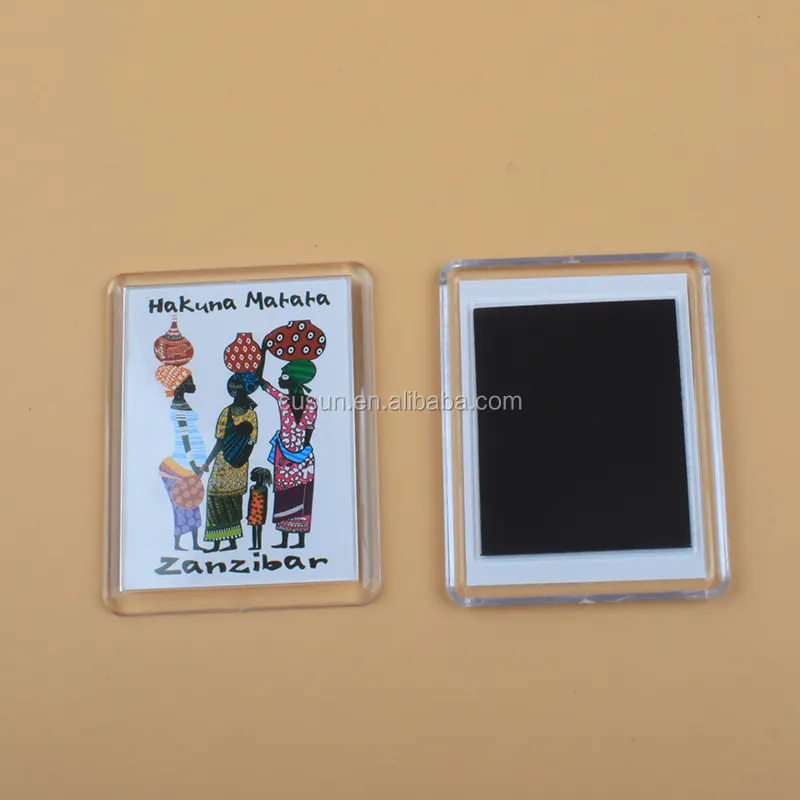 High Quality Clear Transparent Acrylic Photo Frame Fridge Magnets