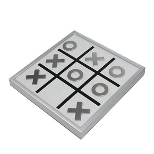 Wholesale Luxury Metal XO <strong>Chess</strong> Magnetic Aluminium Tic Tac Toe <strong>Board</strong> Game <strong>Set</strong> - Product Image 1