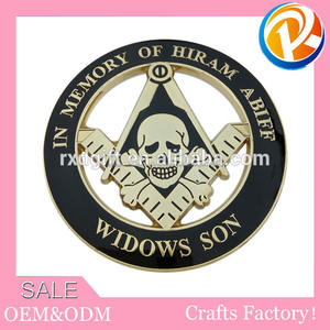 Personalizzato promozionale massonico in metallo logo car emblem con 3 <span class=keywords><strong>M</strong></span> adesivo posteriore - Product Image 3