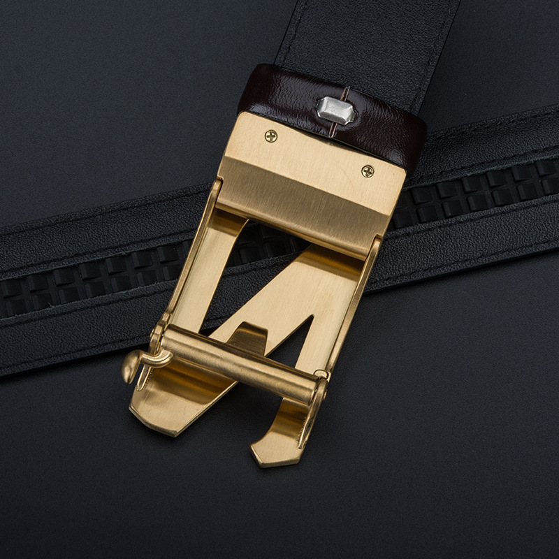 3.5cm Width High Quality Letter Z Logo Buckle Automatic Cow