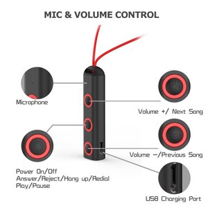 BT313 Attraction Magnetic Thể Thao <span class=keywords><strong>Bluetooth</strong></span> Vòng Cổ Tai Nghe Cổ Dây Đeo Tai Nghe Không Dây Nút Tai - Product Image 5