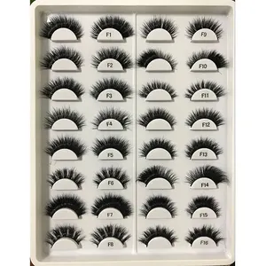 Wholesale Individual Eyelashes Premium Faux Mink Eyelashes 3D Mink Lash Book Hand Made Private Label Mink Hair Daily Makeup