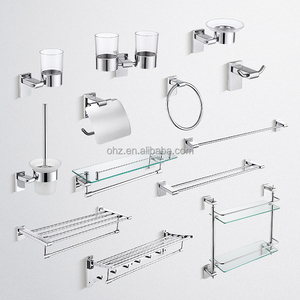 Estantería de <span class=keywords><strong>baño</strong></span> de <span class=keywords><strong>acero</strong></span> <span class=keywords><strong>inoxidable</strong></span> de alta calidad, conjunto de <span class=keywords><strong>accesorios</strong></span>, serie T, 6 piezas - Product Image 1