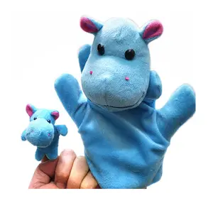 Cheap educational plush hand puppet, animal sock puppets