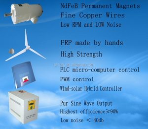 Corrían más marca horizonte estilo unidad 2kw generador de turbina de viento, también llamado generador de viento 2kw - Product Image 4