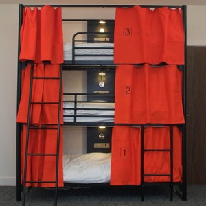 <span class=keywords><strong>Letto</strong></span> a Castello <span class=keywords><strong>Triplo</strong></span> JZD in Ferro Battuto Resistente King Size con Armadietto per Scuola - Product Image 6