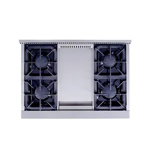 Hyxion 36 Inch Blue Porcelain Oven <strong>6</strong> <strong>burner</strong> <strong>Gas</strong> <strong>Cooking</strong> <strong>Range</strong> - Product Image 1