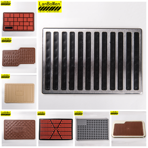 Estera del coche accesorios de acero inoxidable de silicona antideslizante 13cm 16cm 18cm talón <span class=keywords><strong>pad</strong></span> para estera del pie coche esteras para piso - Product Image 4