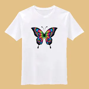 Personnalisé impression de t-shirts beau papillon Conception plastisol transfert de chaleur