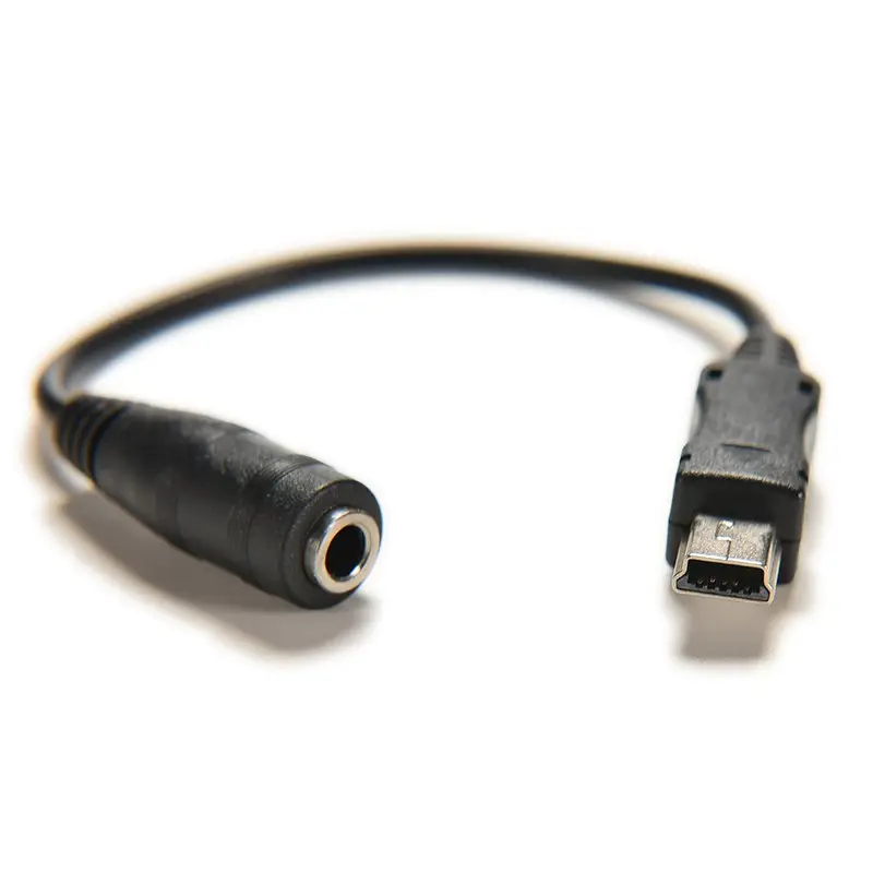 Mini USB Male to DC 3.5 3.5mm Jack Female Audio Cable Cord for Active Clip Mic Microphone Adapter