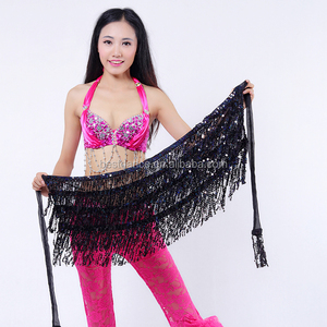 Danse du ventre gland frange hanche écharpe jupe portefeuille Festival Sequin <span class=keywords><strong>Mini</strong></span> jupe Halloween Costume - Product Image 3