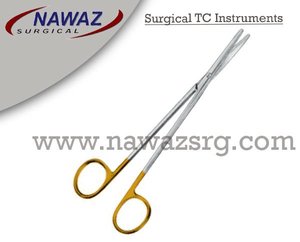 Metzenbaum Tijera TC Recta 14,5 cm Más vendidos Custom Acero Inoxidable Plata Con Oro Quirúrgico TC Tijeras Instrumentos - Product Image 2