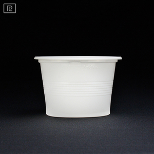 Tazas de sopa de plástico transparente reciclables desechables de PP con impresión personalizada Riiqi, 10oz, 300ml, capacidad de 100mm de diámetro para llevar - Product Image 2