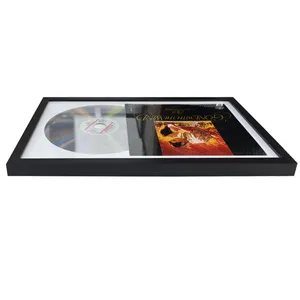 12 Inch Kwaliteit Houten Zwarte Vinyl Record Cd Display Frame Voor Collection