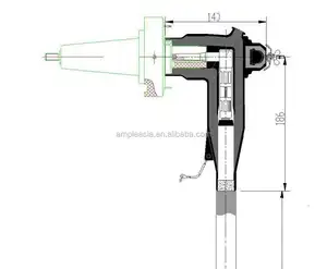 12-24kV 250A Elbow connector , separable connector