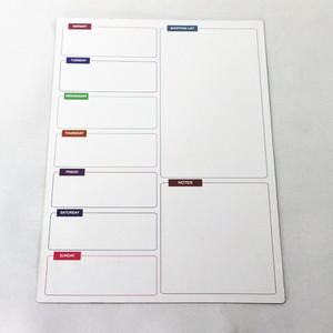 Weely Planner Droog Uitwissen Magnetische Huisdierenkoelkast Whiteboard Kalender