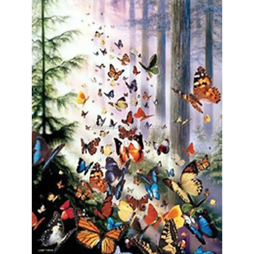 Papillon paysages pâte pierre bricolage diamant peinture kit pour adultes mosaïque art peinture