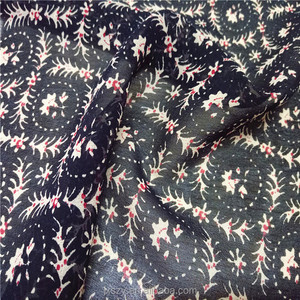 Harga terbaik 100% sutra murni Georgette kain grosir dicetak Saree sutra - Product Image 4