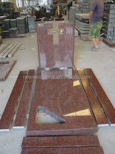 Индия красный гранит Италия надгробный камень с скамейкой - Product Image 4