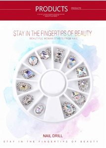 Misscheering alaşım kristal AB Glitter <span class=keywords><strong>Nail</strong></span> Art tekerlek Rhinestones elmas dekorasyon takı 3D tırnak malzemeleri