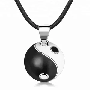 Wholesale Promotional 22mm Musical Chime Ball Taiji Pendant Wax Leather Necklace for Baby & Women