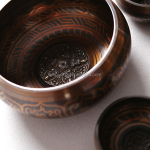 HM Preço barato Tibet Cantando Meditação Budista Sound Bowl Sete Metal Antique Cantando Tigelas - Product Image 1