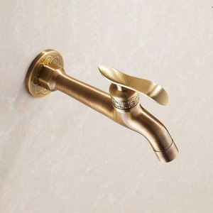 Fapully Treo Tường Wasserhahn Garten Antik Brass Vòi Rửa Đơn Nước Lạnh Vòi Ngoài Trời - Product Image 1