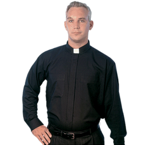 Paramenti Ecclesiastici Personalizzabili, Surplice per Server d'Altare, Camicia Nera per Clero - Product Image 1