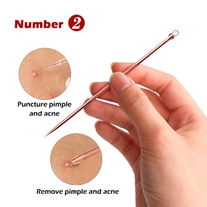 LANBENA Bộ Dụng Cụ Nặn Mụn Đầu Đen Kim Nặn Mụn Đầu Đen Vàng Hồng Bán Sỉ - Product Image 3