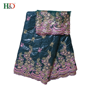 H & D Hot Gros Meilleur <span class=keywords><strong>Prix</strong></span> Perles Broderie <span class=keywords><strong>Bazin</strong></span> <span class=keywords><strong>Getzner</strong></span> Sequin Dentelle Tissu Dans Alibaba - Product Image 3