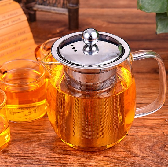 Borosilicate Glass Tea Pot With Infuser Heat-resistant Glass Pot For Tea