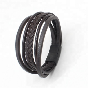 Gelang Lilit Magnetik Kulit Sapi Kepang Multi-lapis - Product Image 5
