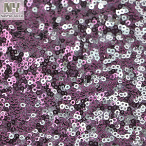Nanyee Dệt Hai Tone Violet Glitz <span class=keywords><strong>Mini</strong></span> Dot Sequin Vải Đối Với Gown - Product Image 2