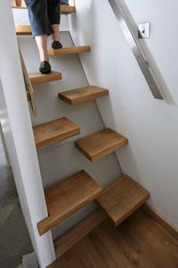 Einfache Installation DIY Platzsparende Loft-Treppe, gerade Holztreppe - Product Image 3