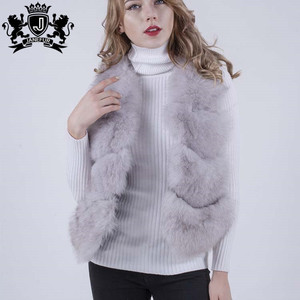 2018 nueva llegada las niñas <span class=keywords><strong>Chaleco</strong></span> de piel natural bushy <span class=keywords><strong>chaleco</strong></span> piel de zorro <span class=keywords><strong>para</strong></span> damas - Product Image 3