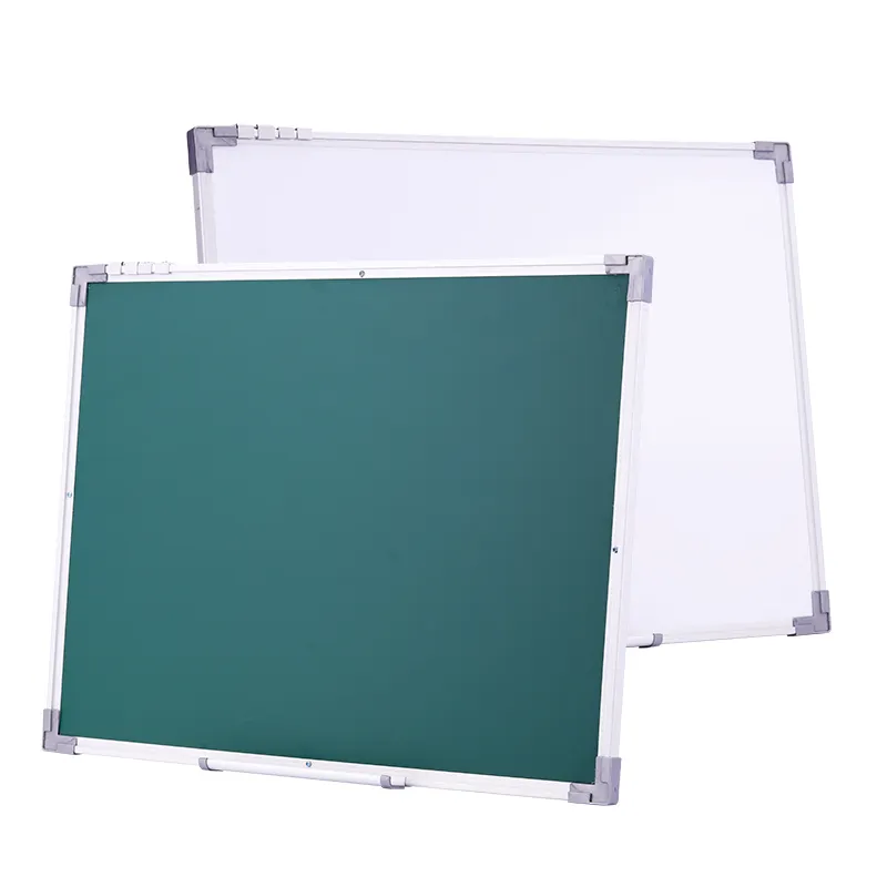 90*150 см стандартный размер, низкая цена, двухсторонняя Магнитная белая зеленая меловая доска в алюминиевой рамке