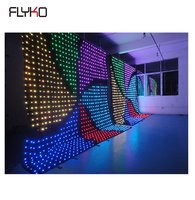 Su geçirmez P120mm 4x4m 2 adet sahne etkisi işık vizyon Led perde kumaşı düğün olay gösterisi için parti kapalı yarı-açık
