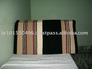 Manta de Silla de Montar Hecha a Mano 100% Lana de Nueva Zelanda 34 X 36 Manta de Silla de Montar Occidental Personalizada con Patrón de Rayas Mantas y Almohadillas para Silla de Montar - Product Image 5